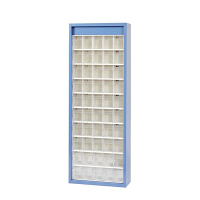 MultiStore Magazin-Schrank 50 Fächer 665 x 250 x 1800mm Stahlblech/PS