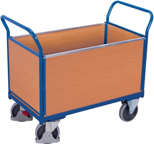 Vierwandwagen 500kg mit Holzwänden 1190 x 600 x 1015mm