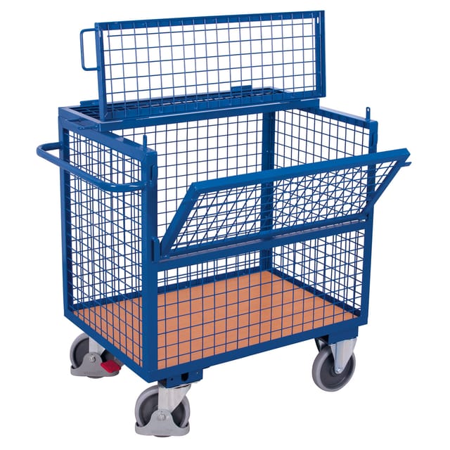 Drahtkastenwagen 500 kg 975 x 680mm mit Deckel