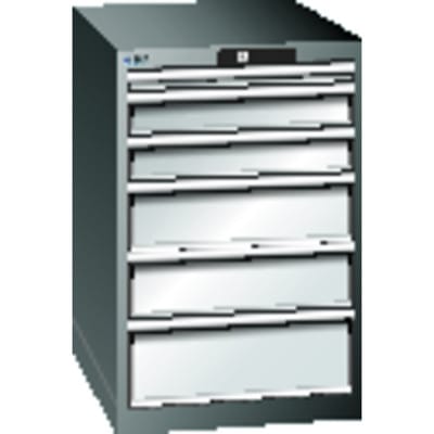 Schubladenschrank grau-metallic/lichtgrau H850, 6 Schubladen