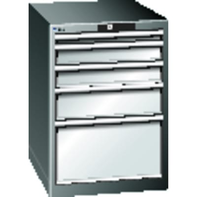 Schubladenschrank blau H800, 5 Schubladen