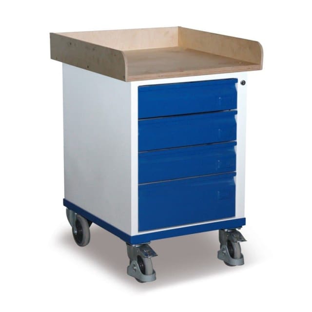 Rollschrank 150 kg 575 x 660mm 4 Schubladen