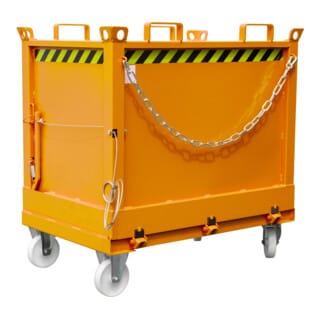 Klappbodenbehälter FB 750, lackiert orange RAL 2000