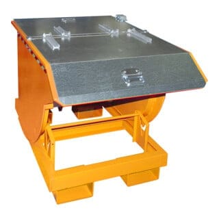Kippbehälter Abrollsystem 0,3m³, 1140 x 820 x 815mm, lackiert orange