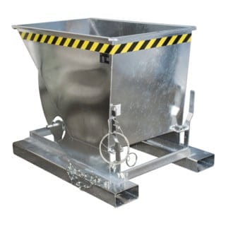 Kippbehälter Abrollsystem 0,5m³, 1420 x 1008 x 1070, verzinkt