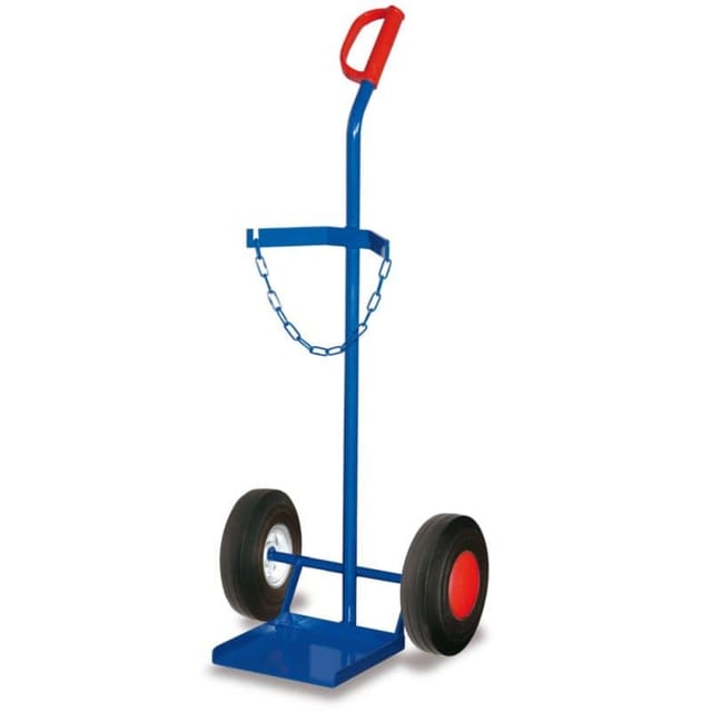 Stahlflaschenkarre 100 kg für 1x 40-50 l, Luftreifen