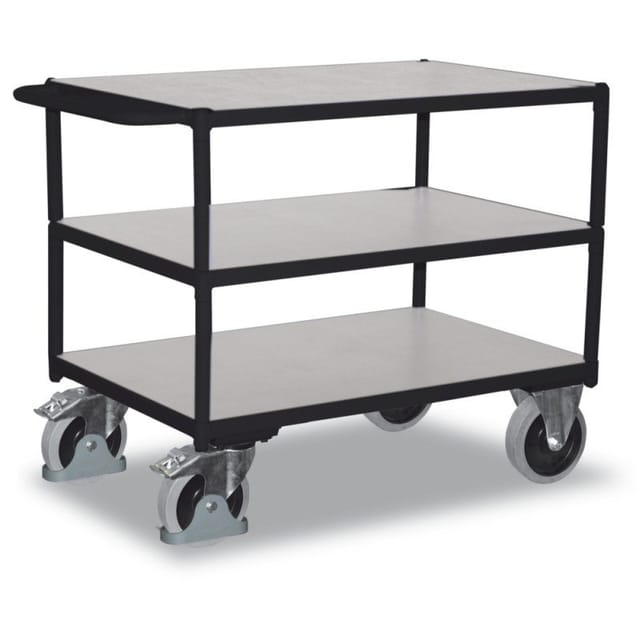 Schwerer ESD Tischwagen 400kg, 3 Ladeflächen à 850 x 500mm