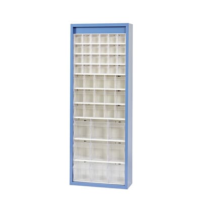 MultiStore Magazin-Schrank 48 Fächer 665 x 250 x 1800mm Stahlblech/PS