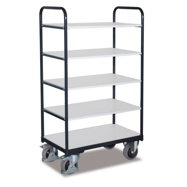 Etagenwagen 250kg hoch, ESD 1060 x 700 x 1524mm, 5 Böden