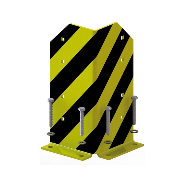 Rammschutzecke kpl. schwarz/gelb RAL9004/1003 Höhe 400mm mit 4 Schraubankern