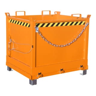 Klappbodenbehälter FB 1000, lackiert orange RAL 2000