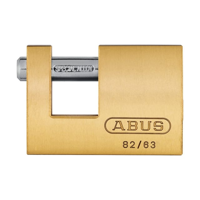 AV-Vorhangschloss, Monobloc 82/63, Messing