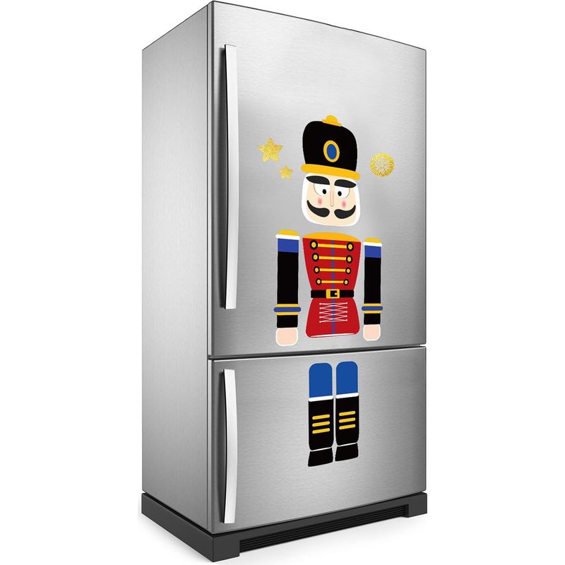 Weihnachtsmagnete Für Den Kühlschrank, Nussknacker-motiv – Niedliche Und Lustige Aufkleber – Nussknacker-motiv – 10er-pack – Dekoration Für Garagentor Und Büro – Rot Und Blau