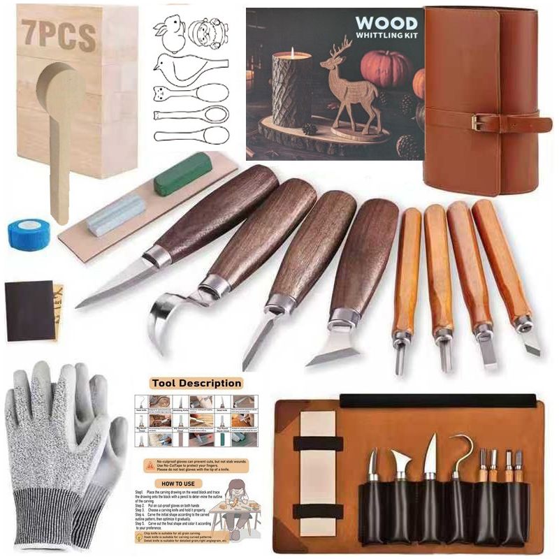 Set Aus 26 Holzschnitzwerkzeugen Aus 7cr17 Molybdän- Und Vanadiumstahl, Luxuriöses Schnitzmeißelset, Ideal Als Geschenk.