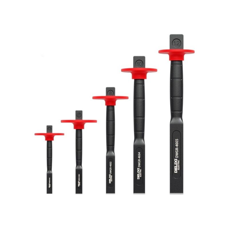 Flachkopf-steinmeißel (4er-set) – Ideal Für Anspruchsvolle Beton- Und Steinarbeiten. Größen: 6/8/10/12 Zoll