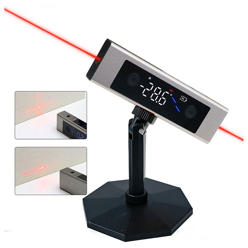 Digitaler Neigungsmesser Mit Laser-winkelmessung, Bidirektionalen Roten Lichtmarkierungen, Dualer Winkelanzeige Und Zwei Achsen