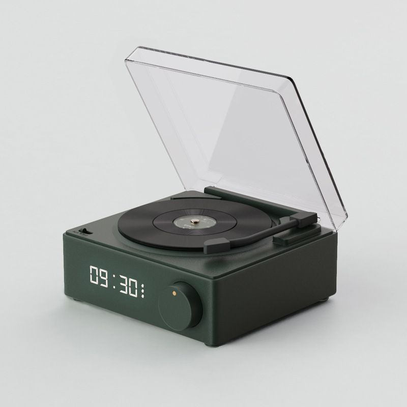 Bluetooth-lautsprecher Im Vintage-schallplattenspieler-stil, Retro-phonographen-look, Gelb, Niedliches Design, Geschenk Für Mädchen, Kräftiger Bass, Hohe Lautstärke