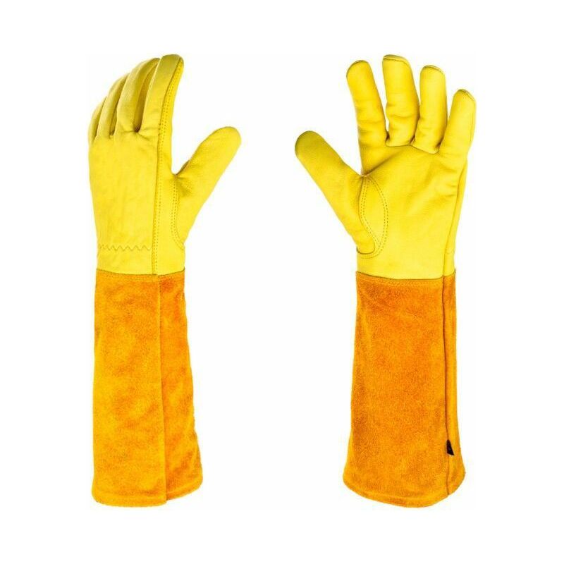Gartenhandschuhe Für Damen/herren (s) Durchstichfeste Gartenhandschuhe, Damen-arbeitshandschuhe Aus Leder, Verstellbare Größe