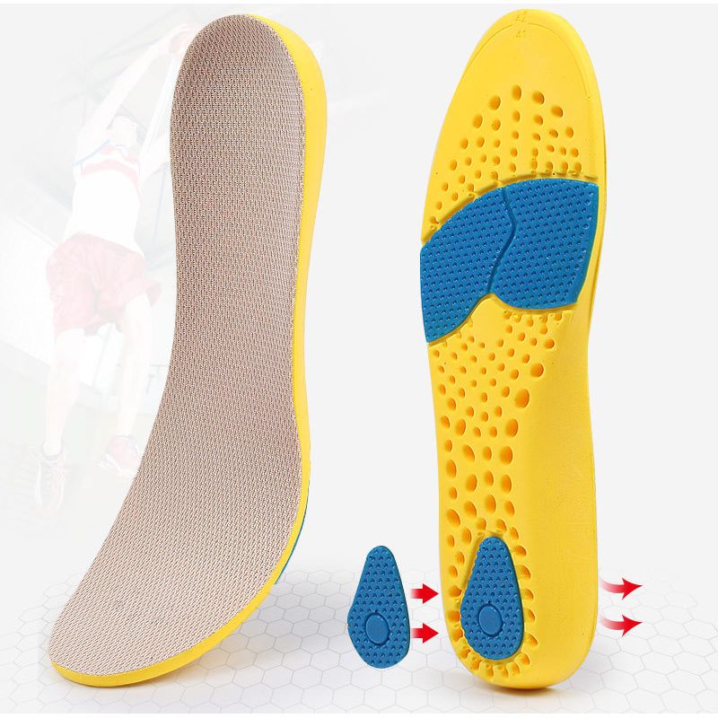 Paar Einlegesohlen Für Damen Und Herren, Weich, Bequem, Gepolstert Und Atmungsaktiv, Mit Gel-stoßdämpfung, Elastische Einlegesohle