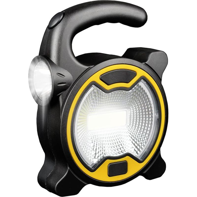 Leistungsstarke 100-lumen-campinglampe (gelb), Batteriebetriebene Cob-arbeitsleuchte, Tragbare Led-taschenlampe Zum Wandern, Für Notfälle, Angeln Und Outdoor-aktivitäten
