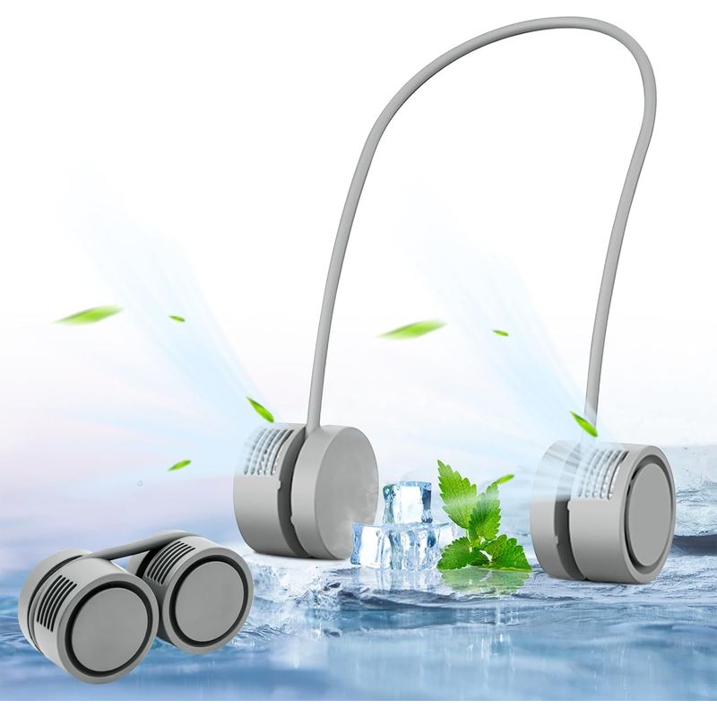 Einfacher, Faltbarer, Per Usb Aufladbarer, Freihändig Bedienbarer Nackenventilator Mit 3 Geschwindigkeitsstufen, Ideal Für Männer, Frauen Und Auf Reisen.