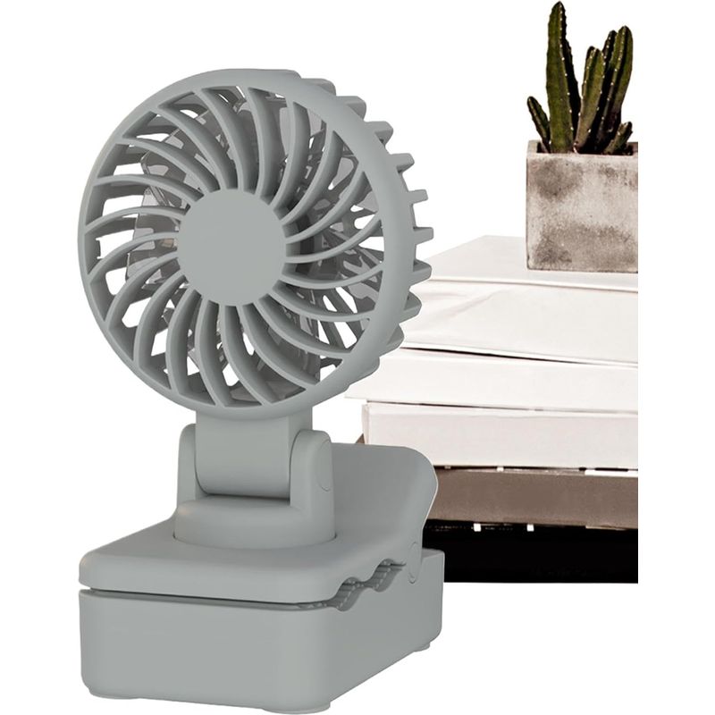 Kleiner, Per Usb Aufladbarer, Tragbarer Tischventilator Zum Anklemmen, Leise Und Erfrischend, Mit Starkem Luftstrom (6 X 7 X 10,6 Cm).