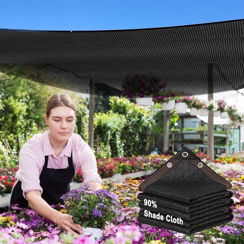 12 M Großes Sonnensegel, Reißfestes Schattierungsgewebe Mit Verstärkten Ösen, Langlebiger Gartenschatten Und Sonnenschutz