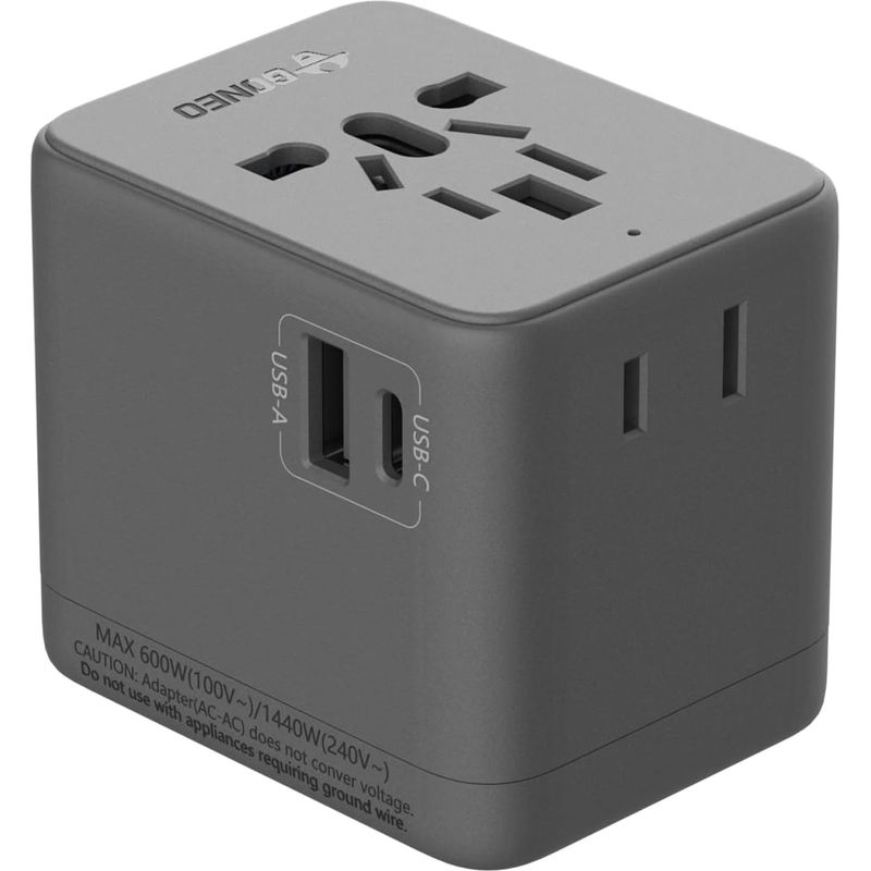 Universeller Reiseadapter, Universeller Reisestecker Mit Usb-/c-/typ-a- Und Netzanschluss, Kompatibel Mit Über 200 Ländern. Stromwandler