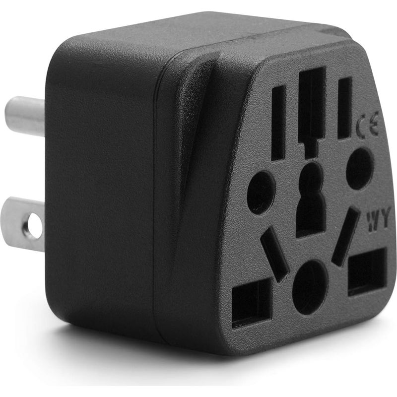 Reiseadapter Für Amerikanische, Europäische, Chinesische Usw. Stecker (typ B), 3-poliger Stecker Mit Erdung, Stiftadapter (2er-pack)