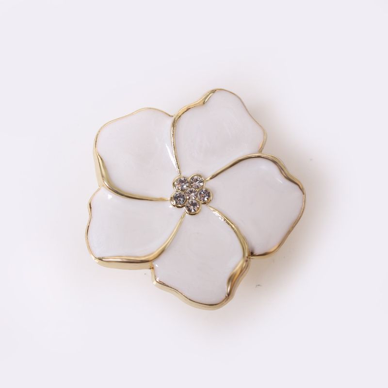 Griffstücke Aus Weißgoldlegierung In Form Einer Fünfblättrigen Blume, Türgriffe, Schubladengriffe, Möbelgriffe Usw.