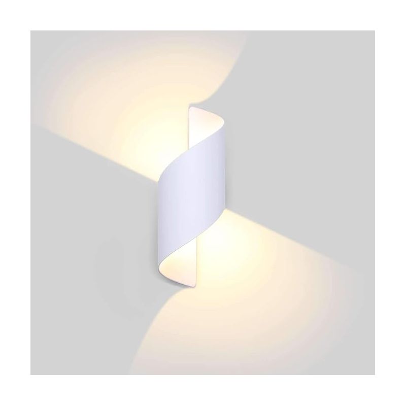 Moderne Und Wasserdichte Led-außenwandleuchte Aus Aluminiumlegierung Für Hof, Garten, Schlafzimmer Oder Terrasse (weiß).