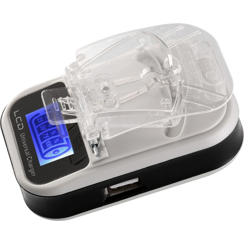 Dieses Universelle Ladegerät Mit Usb-anschluss Und Lcd-bildschirm Ist Mit Allen Batterietypen Kompatibel.
