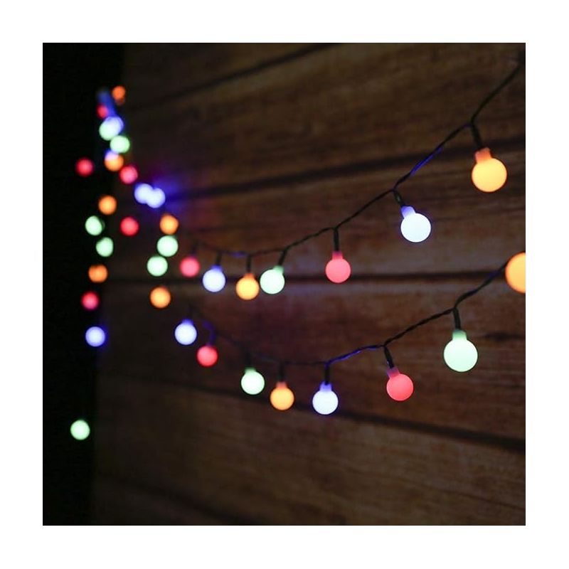 Solarbetriebene Lichterkette Für Den Außenbereich, 50 Leds, 6,9 M, Dekorativ, Ip44 Wasserdicht, 8 Modi (mehrfarbig)