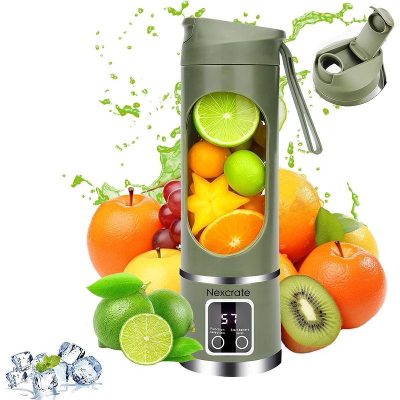 Tragbarer 450-ml-standmixer, Ideal Zur Zubereitung Von Smoothies Und Flüssigen Säften (weiß).