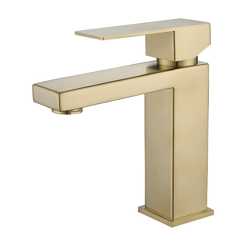 Moderne, Kreativ Gestaltete Waschtischarmatur, Einloch-luftsprudlerarmatur, Gebürstetes Gold, Massives Messing, Mit 2 Flexiblen 60 Cm Schläuchen