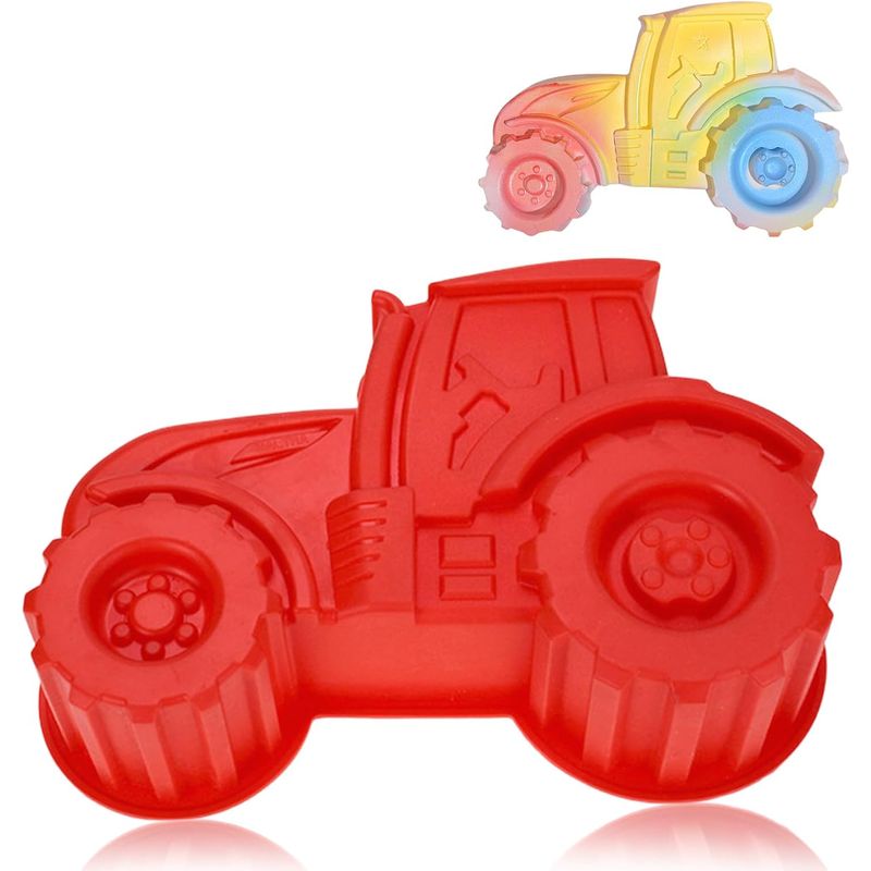 Silikon-kuchenform In Autoform, 3d-traktor-kuchenform, Wasserfest Und Antihaftbeschichtet, Diy-backform, Kinderkuchenform, Geeignet Für Kuchen, Brot Und Schokolade