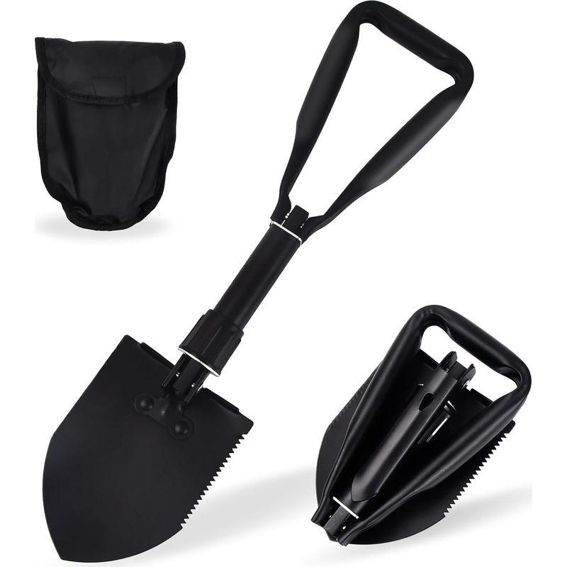 Robuster Gartenspaten Aus Kohlenstoffstahl, Multifunktionaler Klappspaten, Campingspaten, Unverzichtbares Zubehör Für Outdoor-aktivitäten