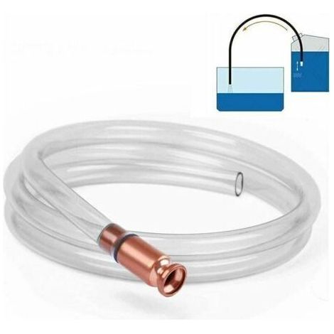 Alliandistube Transferpumpe Schüttel-siphonpumpe Für Wasser, Gas, Diesel, Benzin, Kraftstoff, Manueller Saugschlauch, Pumpschlauch, Manueller Saugschlauch, Notfall-handpumpe (weiß)