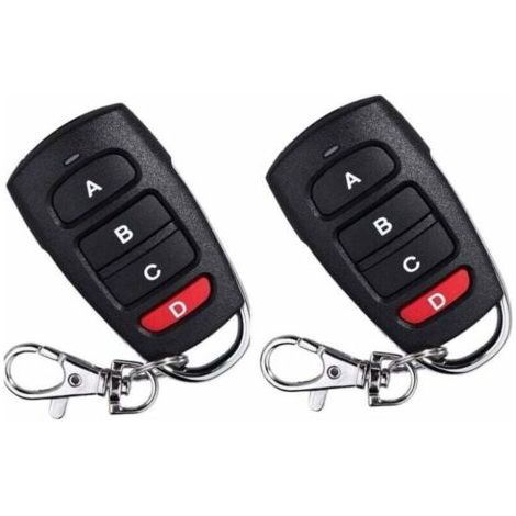 Alliandislot De 2 Télécommandes De Rechange Universelles Pour Portail Électrique De Garage 433 Mhz