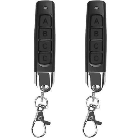 Alliandisduplicateur De Télécommande Universel Pour Porte De Garage 433mhz 4 Boutons Télécommande Pour Copier Tous Les Codes Fixes + Codes De Défilement (2 Pièces)-