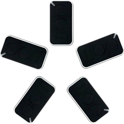 Lot De 5 Télécommandes Universelles De Garage Nice 433,92 Mhz Noires