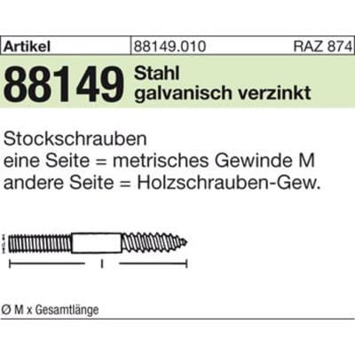 ART 88149 Stockschrauben A 2 Typ 23E M 8 x 90 A 2 S