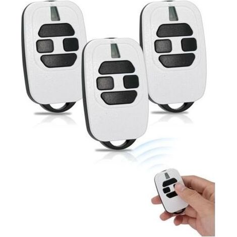 Télécommande 4 Canaux 433,92 Mhz Pour Portails Et Portes De Garage – Récepteur Compatible Avec Systèmes Gti4, Gti2, Gt2/4, Mio Tr2/4, Tr2n/4n – Avec Signal Sonore (3 Unités)