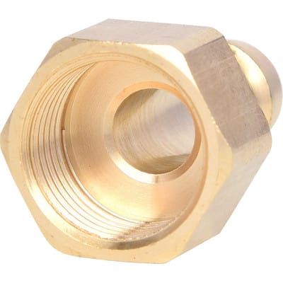 Messing-Stecknippel mit Innengewinde, G3/8"IG