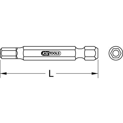 1/4" Bit Innensechskant, Bohrung, 5mm,5er Pack