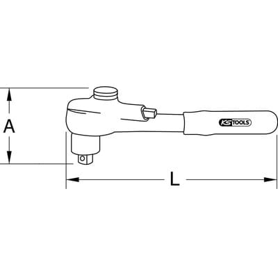 3/8" Umschaltknarre mit Schutzisolierung mit Verriegelungsmechanik, 32 Zahn