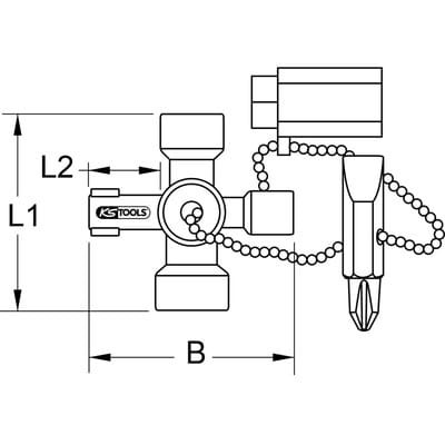 Mini-Schaltschrankschlüssel, 42mm
