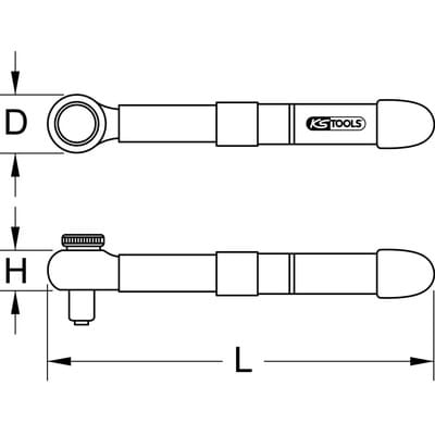 3/8" Mini Drehmomentschlüssel mit Schutzisolierung und Umschalt-Ratsche, 5-25N·m