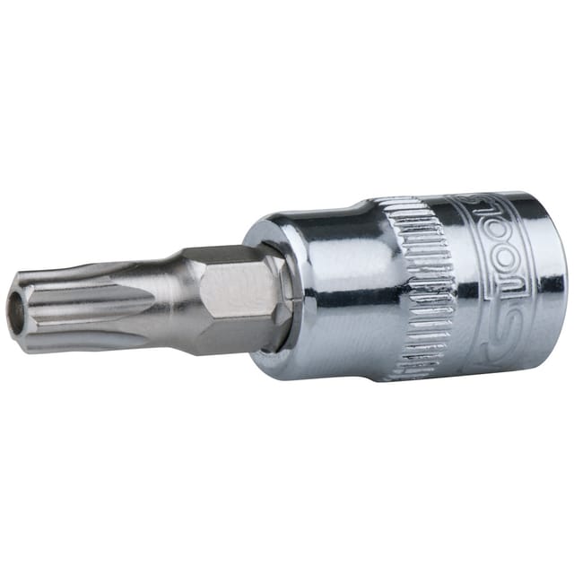 3/8" CHROMEplus Bit-Stecknuss Torx mit Stirnlochbohrung,TB50