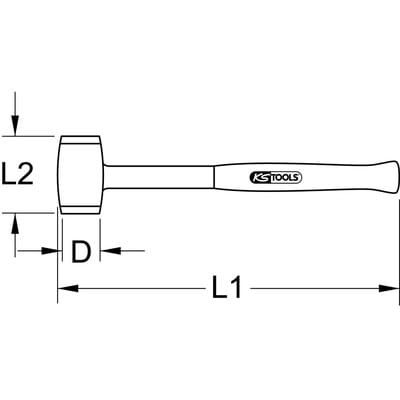Schonhammer mit Schutzisolierung, Kopf Ø 25mm